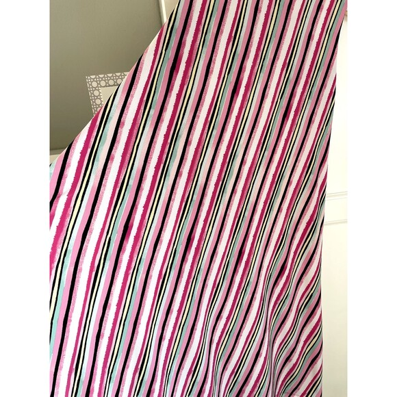 Y2K Vintage Nine West‎ Striped Knee-Length Sleeveless Dress sz 10 Stretch Summer - Picture 2 of 11